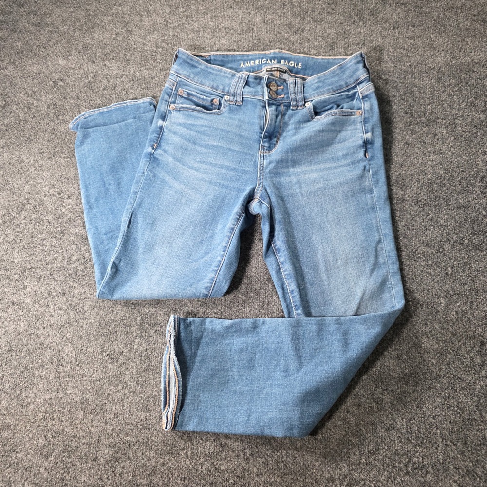American Eagle Jeans Next Level Stretch Medium Wash Denim Size 10 Regular Womens